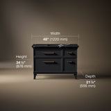 Artifacts™ 48" bathroom vanity cabinet with sink and quartz top