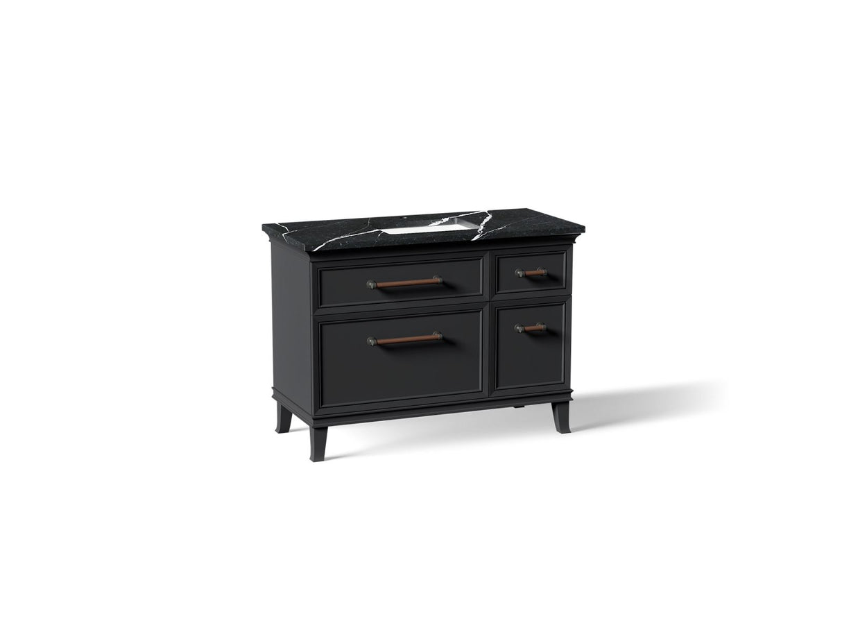 Artifacts™ 48" bathroom vanity cabinet with sink and quartz top