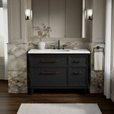 Artifacts™ 48" bathroom vanity cabinet with sink and quartz top