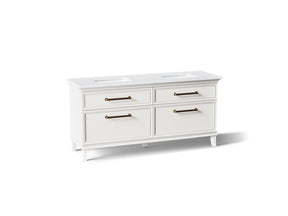 Artifacts™ 72" bathroom vanity cabinet with sinks and quartz top
