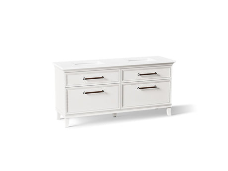 Artifacts™ 72" bathroom vanity cabinet with sinks and quartz top