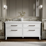 Artifacts™ 72" bathroom vanity cabinet with sinks and quartz top