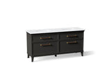 Artifacts™ 72" bathroom vanity cabinet with sinks and quartz top