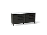 Artifacts™ 72" bathroom vanity cabinet with sinks and quartz top