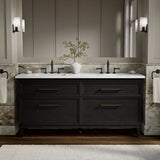 Artifacts™ 72" bathroom vanity cabinet with sinks and quartz top