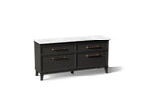 Artifacts™ 72" bathroom vanity cabinet with sinks and quartz top