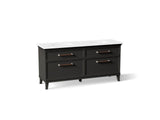 Artifacts™ 72" bathroom vanity cabinet with sinks and quartz top