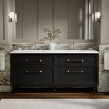 Artifacts™ 72" bathroom vanity cabinet with sinks and quartz top