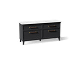 Artifacts™ 72" bathroom vanity cabinet with sinks and quartz top