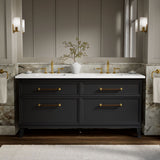 Artifacts™ 72" bathroom vanity cabinet with sinks and quartz top