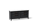 Artifacts™ 72" bathroom vanity cabinet with sinks and quartz top