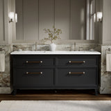 Artifacts™ 72" bathroom vanity cabinet with sinks and quartz top