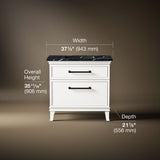 Artifacts™ 36" bathroom vanity cabinet with sink and quartz top