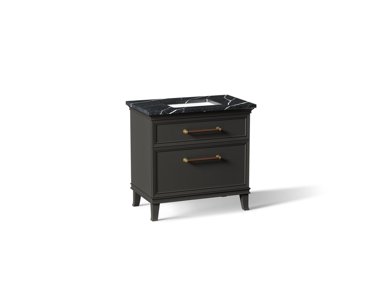 Artifacts™ 36" bathroom vanity cabinet with sink and quartz top