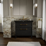Artifacts™ 36" bathroom vanity cabinet with sink and quartz top
