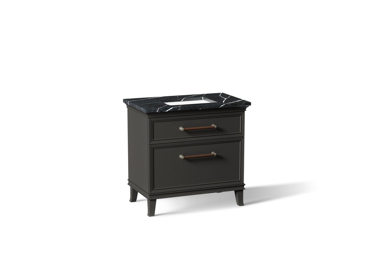 Artifacts™ 36" bathroom vanity cabinet with sink and quartz top