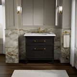 Artifacts™ 36" bathroom vanity cabinet with sink and quartz top
