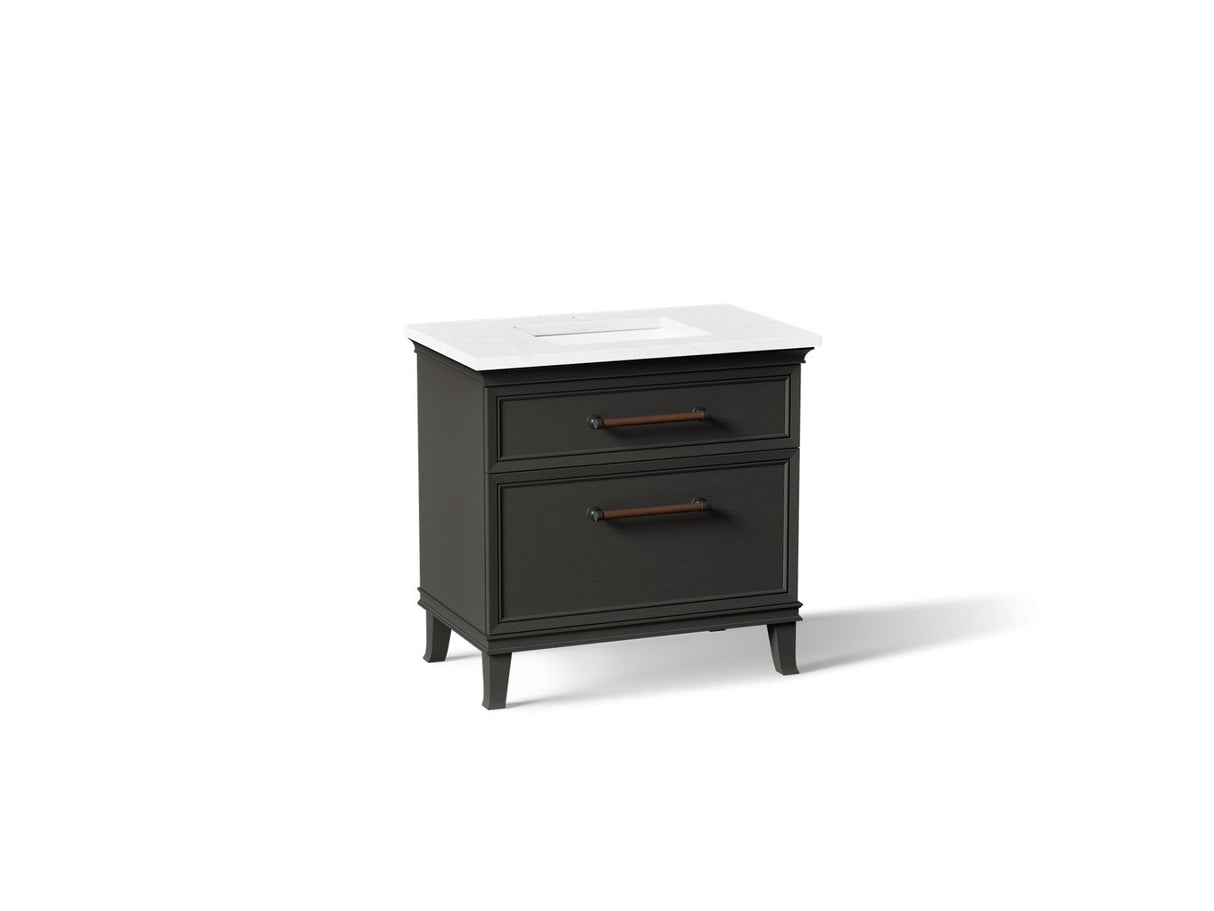 Artifacts™ 36" bathroom vanity cabinet with sink and quartz top