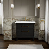 Artifacts™ 36" bathroom vanity cabinet with sink and quartz top