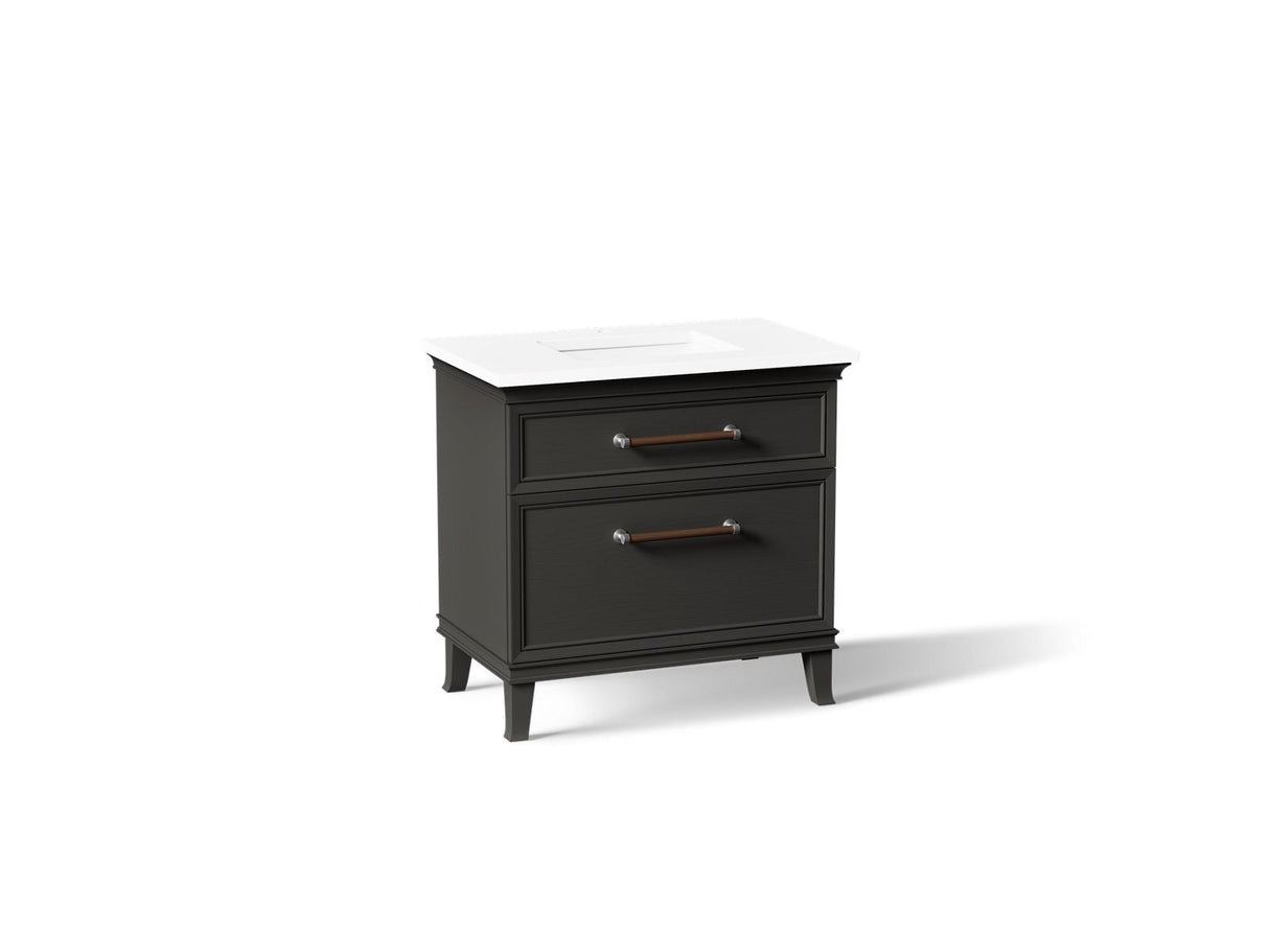 Artifacts™ 36" bathroom vanity cabinet with sink and quartz top