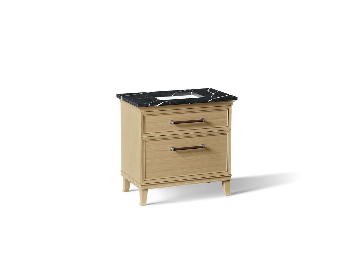 Artifacts™ 36" bathroom vanity cabinet with sink and quartz top