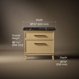 Artifacts™ 36" bathroom vanity cabinet with sink and quartz top