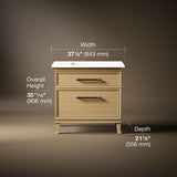 Artifacts™ 36" bathroom vanity cabinet with sink and quartz top