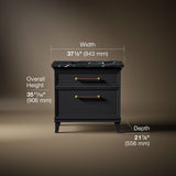 Artifacts™ 36" bathroom vanity cabinet with sink and quartz top