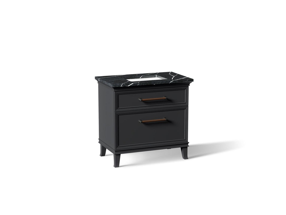 Artifacts™ 36" bathroom vanity cabinet with sink and quartz top