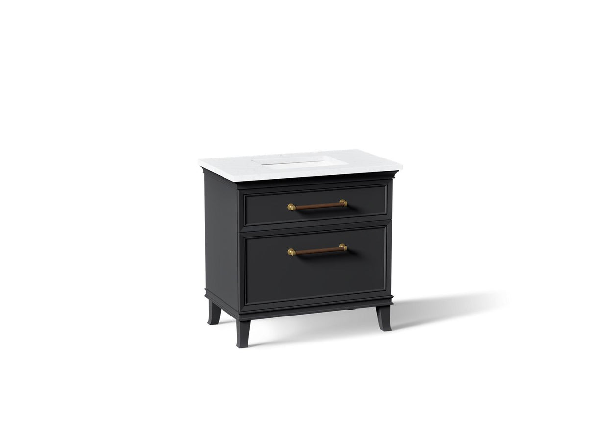 Artifacts™ 36" bathroom vanity cabinet with sink and quartz top