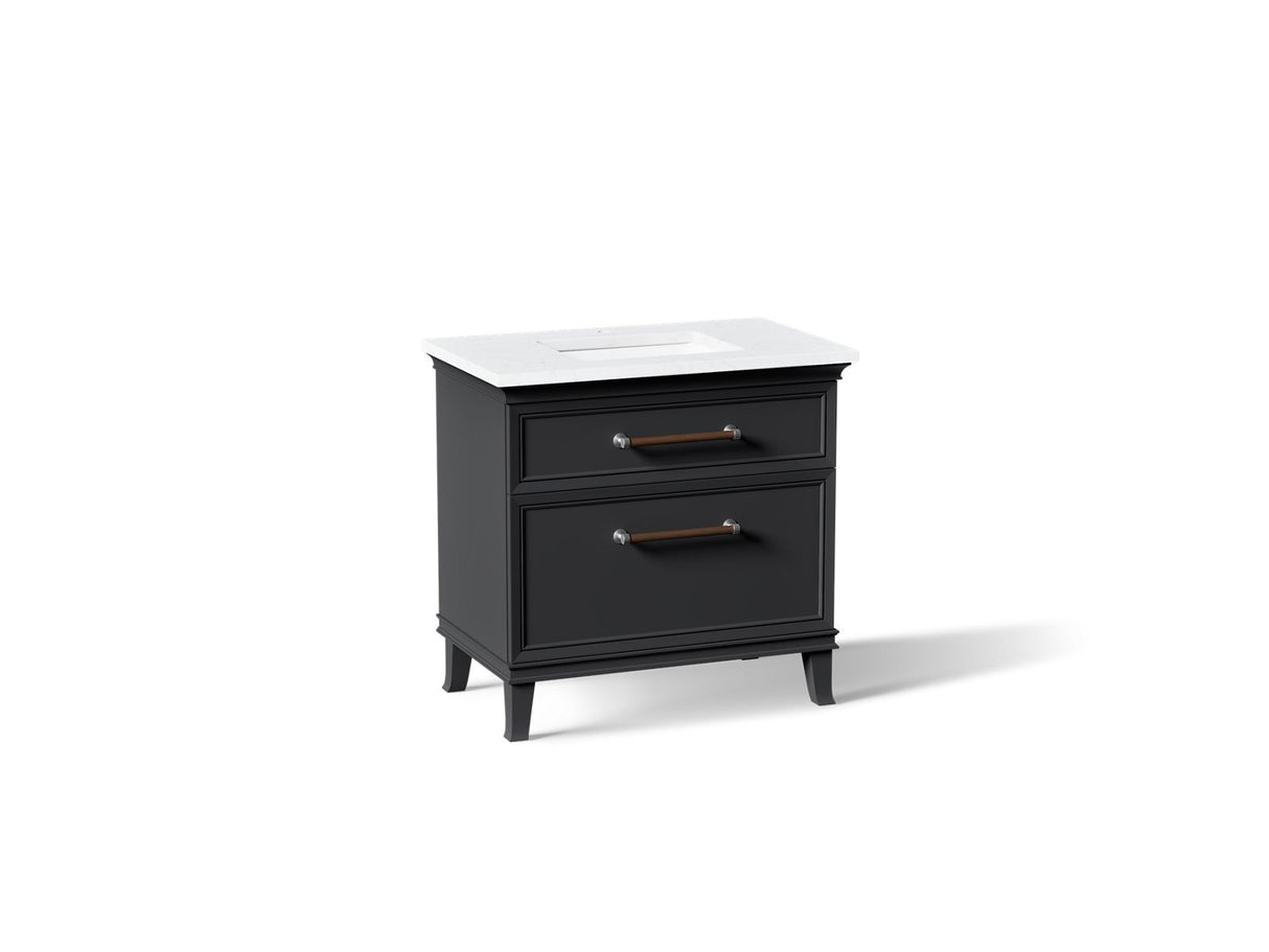 Artifacts™ 36" bathroom vanity cabinet with sink and quartz top