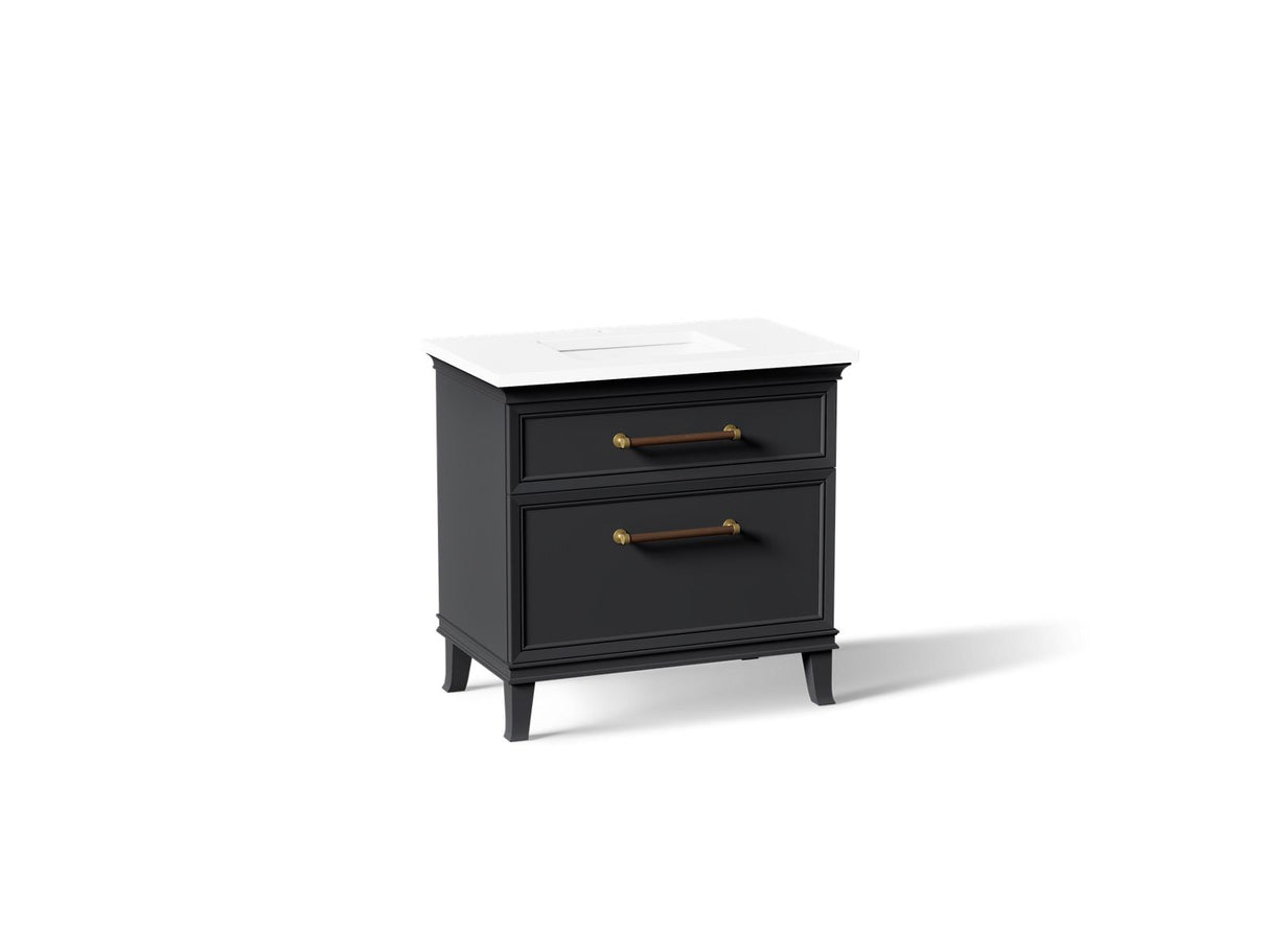 Artifacts™ 36" bathroom vanity cabinet with sink and quartz top