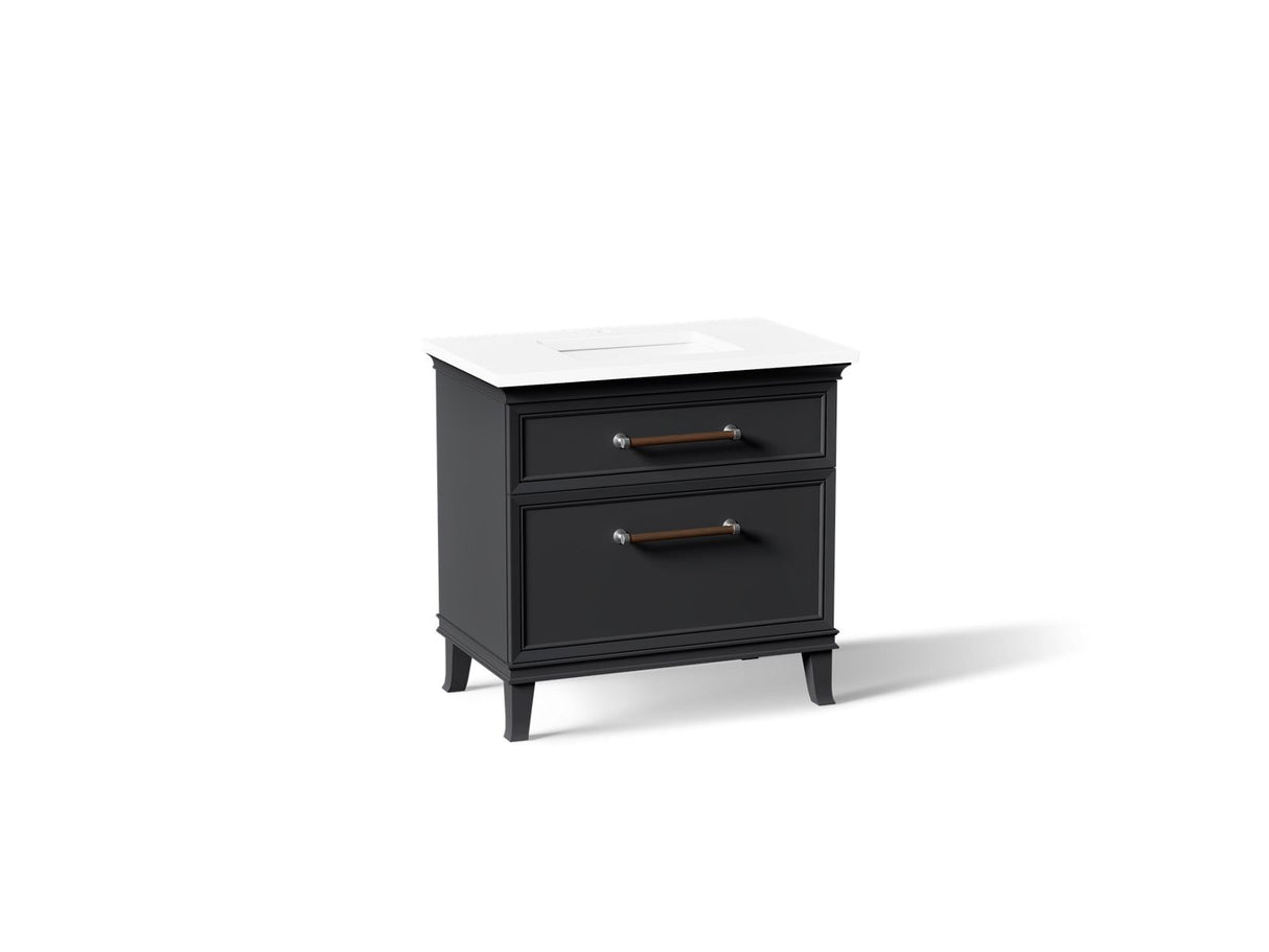 Artifacts™ 36" bathroom vanity cabinet with sink and quartz top