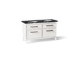 Artifacts™ 60" bathroom vanity cabinet with sinks and quartz top