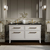 Artifacts™ 60" bathroom vanity cabinet with sinks and quartz top