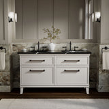 Artifacts™ 60" bathroom vanity cabinet with sinks and quartz top
