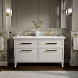 Artifacts™ 60" bathroom vanity cabinet with sinks and quartz top