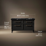 Artifacts™ 60" bathroom vanity cabinet with sinks and quartz top