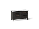 Artifacts™ 60" bathroom vanity cabinet with sinks and quartz top