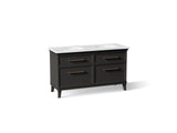 Artifacts™ 60" bathroom vanity cabinet with sinks and quartz top