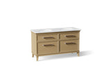 Artifacts™ 60" bathroom vanity cabinet with sinks and quartz top