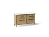 Artifacts™ 60" bathroom vanity cabinet with sinks and quartz top