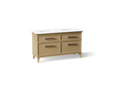 Artifacts™ 60" bathroom vanity cabinet with sinks and quartz top
