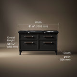 Artifacts™ 60" bathroom vanity cabinet with sinks and quartz top