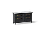 Artifacts™ 60" bathroom vanity cabinet with sinks and quartz top