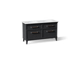 Artifacts™ 60" bathroom vanity cabinet with sinks and quartz top