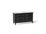 Artifacts™ 60" bathroom vanity cabinet with sinks and quartz top