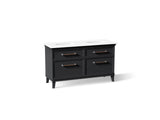 Artifacts™ 60" bathroom vanity cabinet with sinks and quartz top