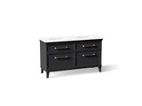 Artifacts™ 60" bathroom vanity cabinet with sinks and quartz top