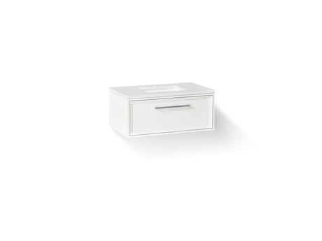 Lodern® 36" wall-hung bathroom vanity cabinet with sink and quartz top